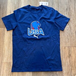 Puma Men's Navy USA Olympic Graphic Tee